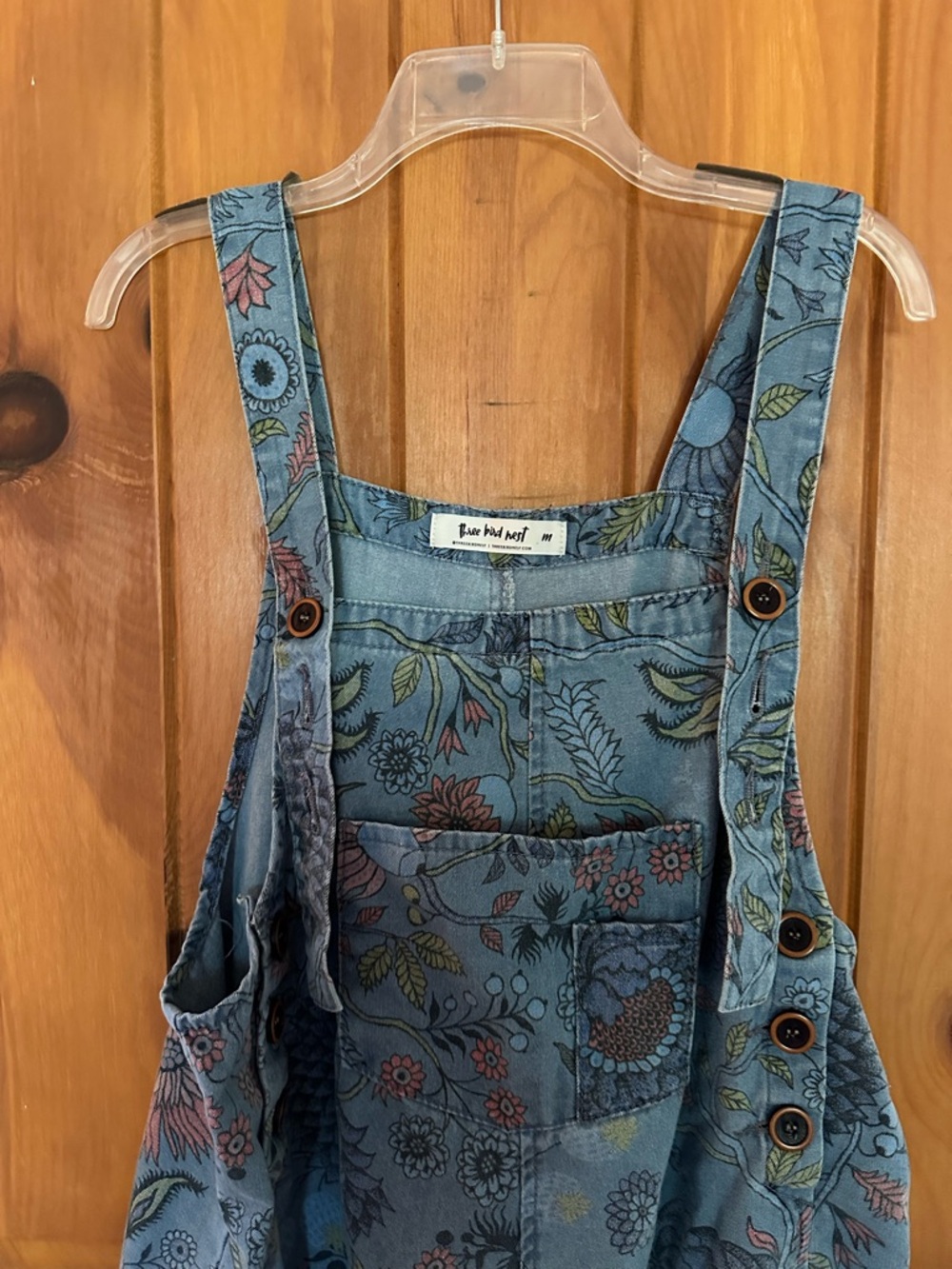 Three Birds Nest High Hopes Slouchy Denim Overalls Med. 100$ on website - Picture 2 of 6